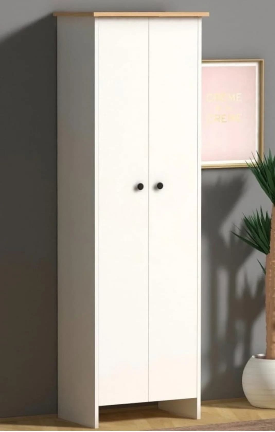 Döşəməüstü dolab SO0020, laminat, 180x60x30 sm, ağ