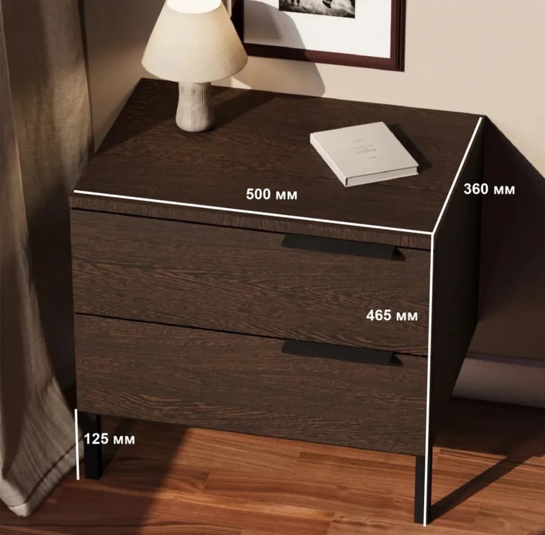 Tumba SO0012, laminat, 49x50x38 sm, qəhvəyi — image 4