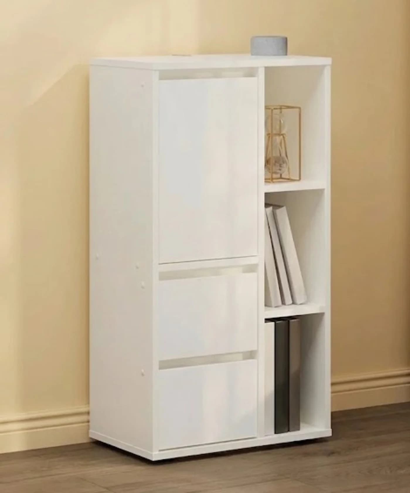 Tumba MB 23, laminat, ağ, 90x60x35 sm