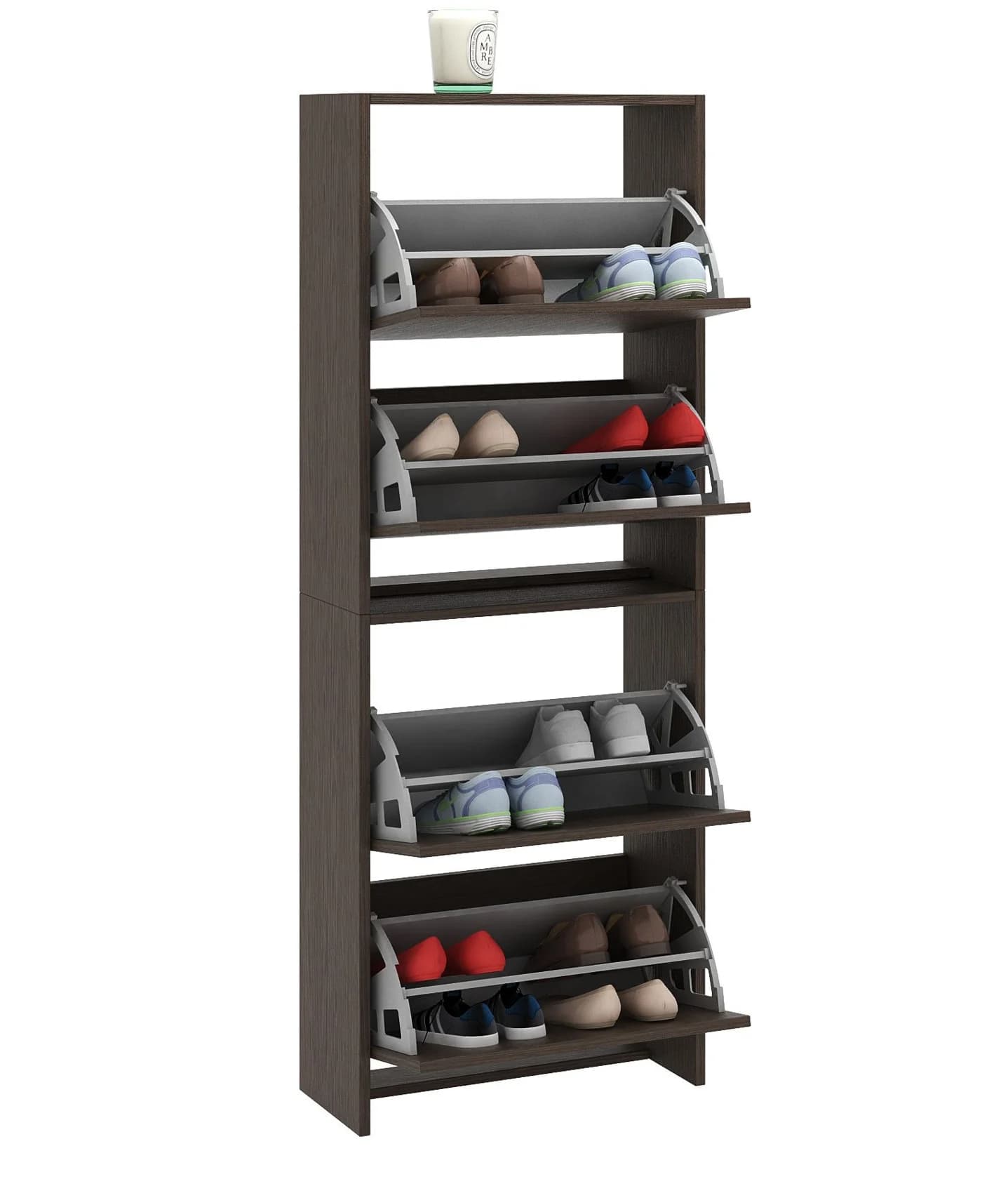 Ayaqqabı üçün şkaf Yagmur 803, laminat, venge, 154x52x22 sm — изображение 3