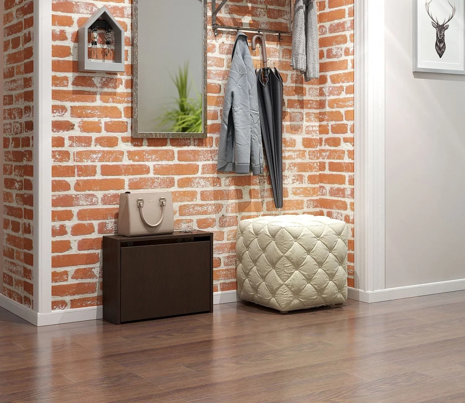 Ayaqqabı üçün stellaj, laminat, venge, 60x40x40 sm — изображение 3