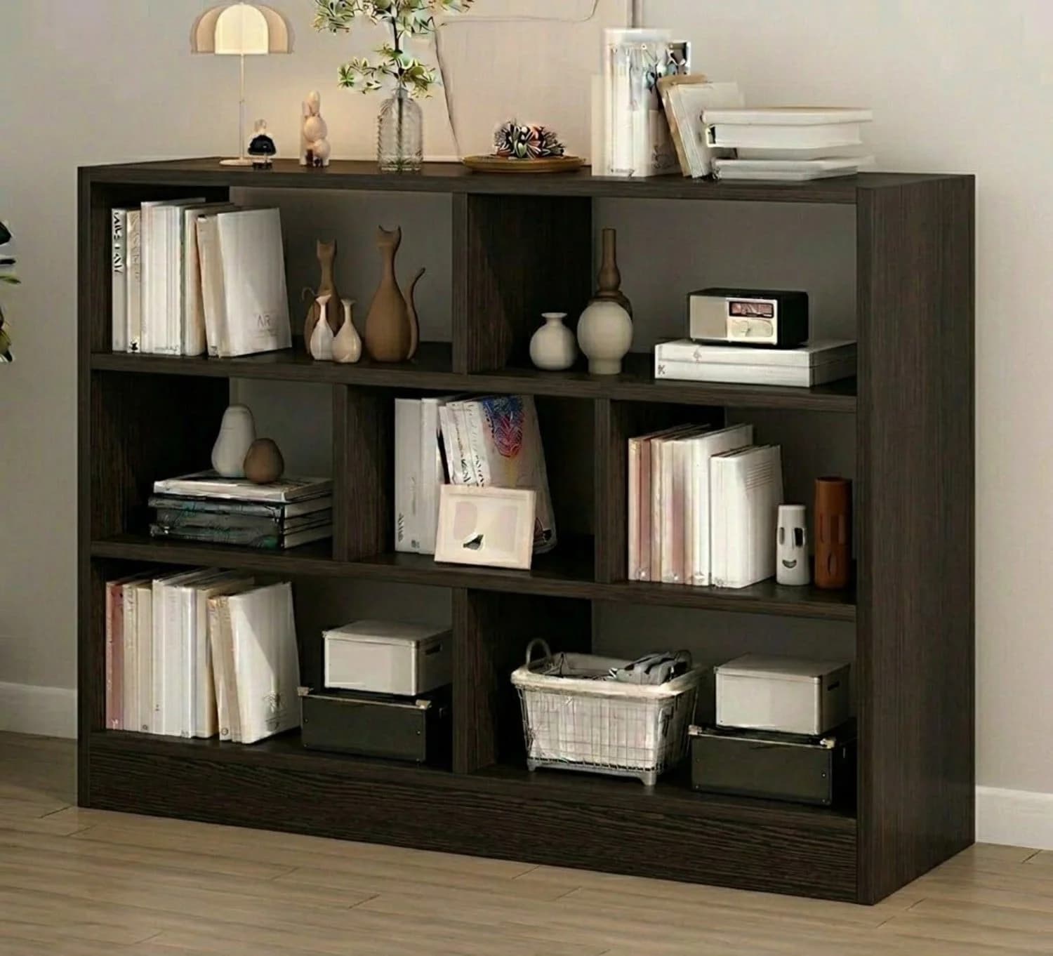 Stellaj MB6, laminat, , 72x100x30 sm, tünd qəhvəyi