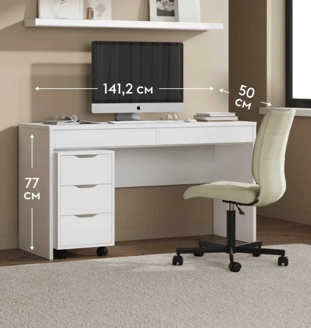 Yazı masası SO020, ağ, laminat, 50х77х141.2 sm — изображение 2