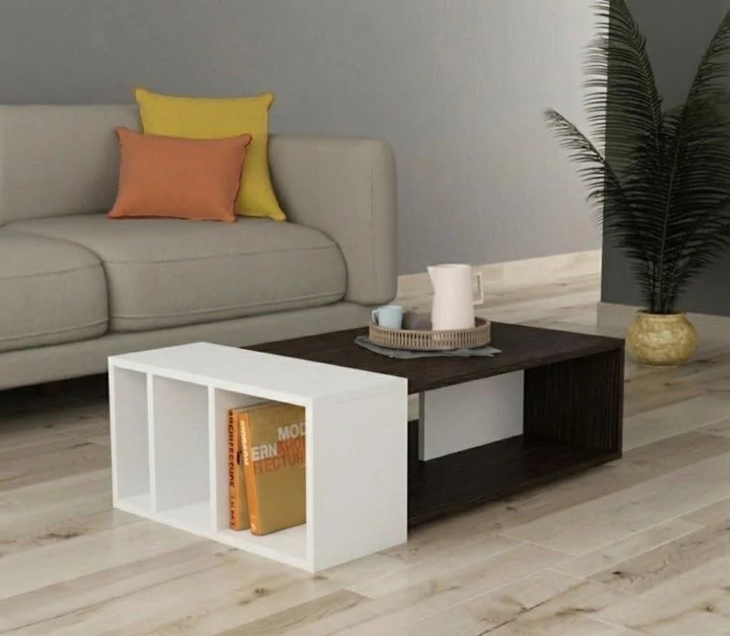 Jurnal masası 66963204, laminat, venge/ağ, 90x60x45 sm