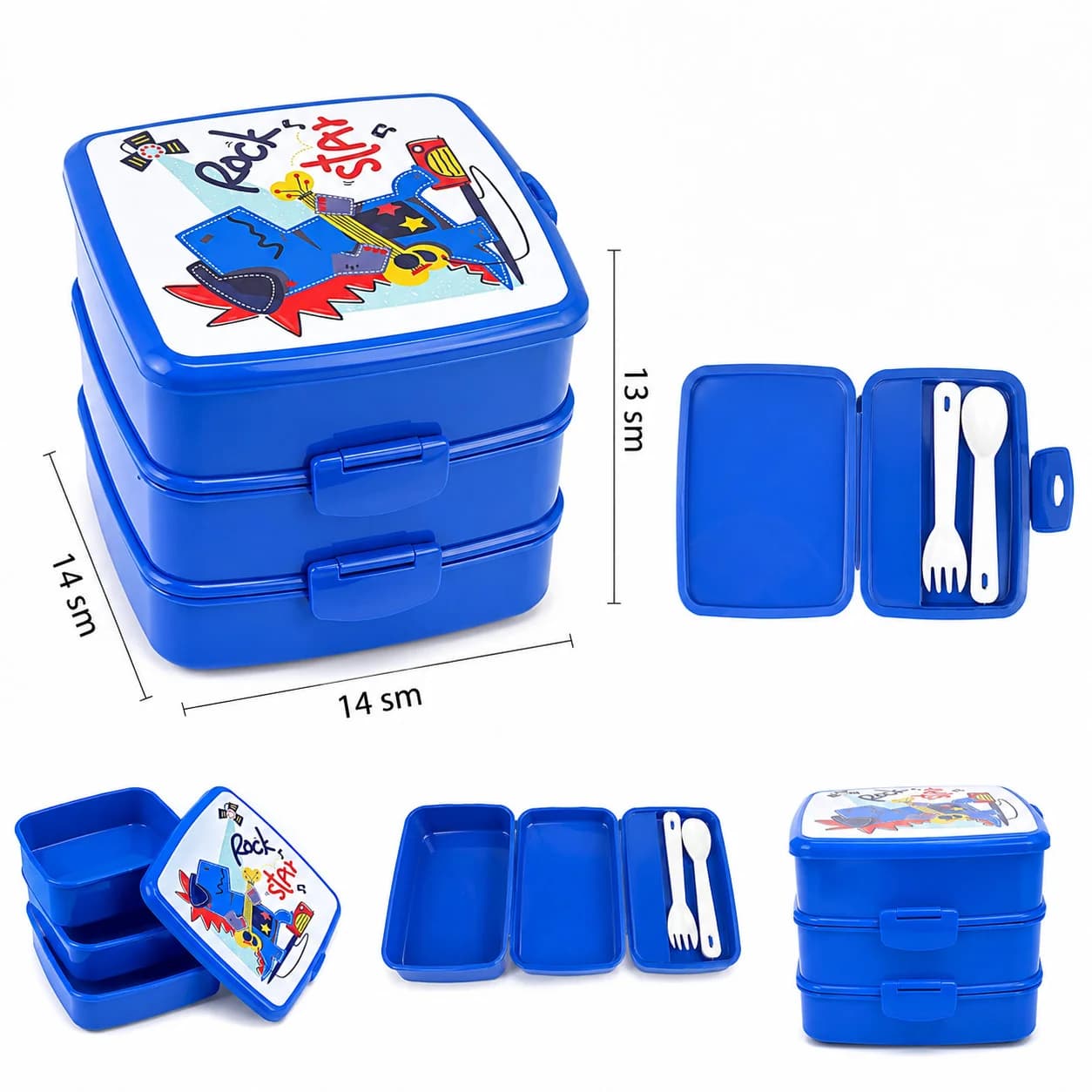 Lanç-boks 2752716, göy, plastik, 1000 ml