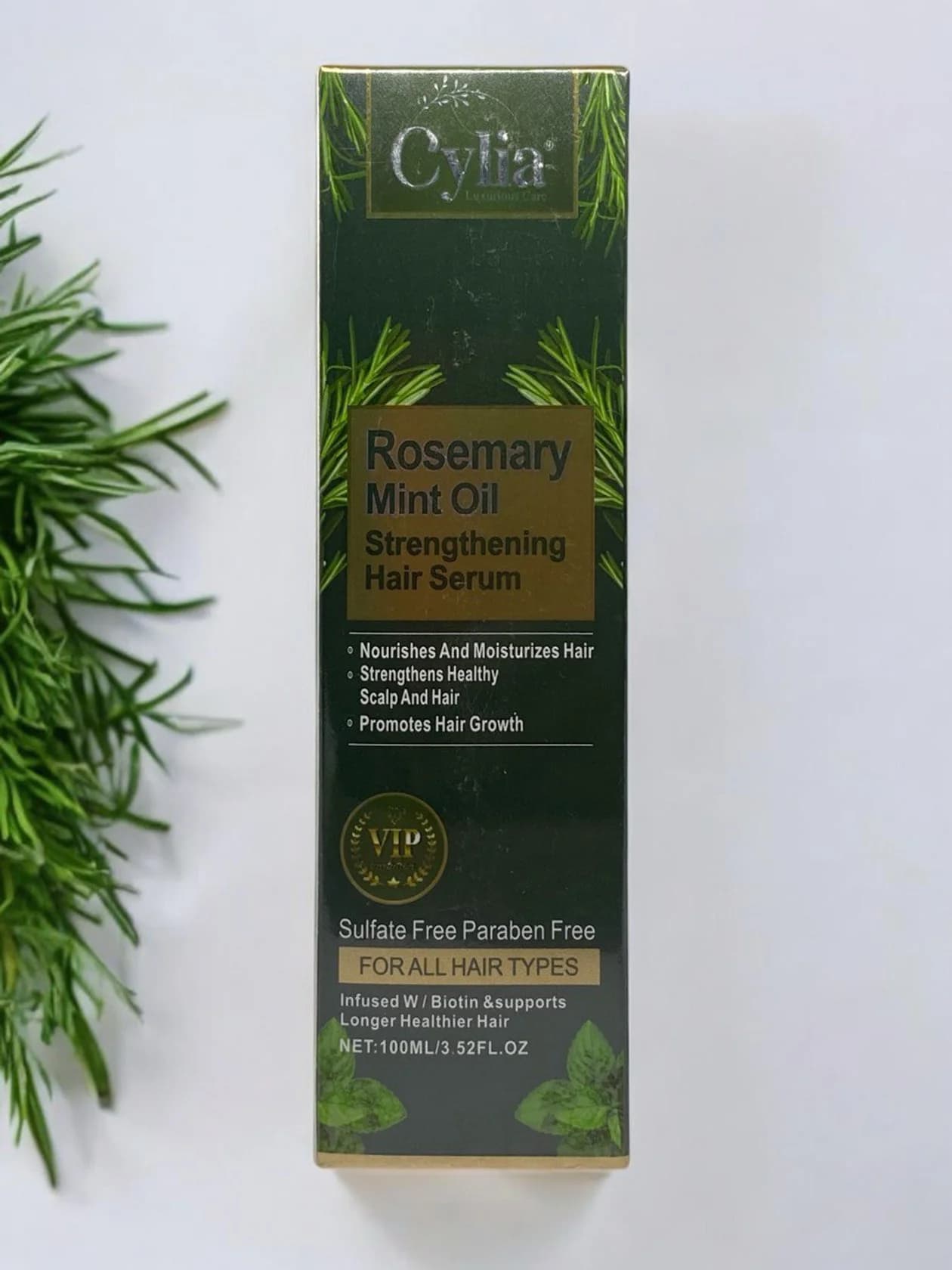 Saçlar üçün zərdab Cylia Rosemary Mint Oil Strengthening 100 ml — şəkil 4