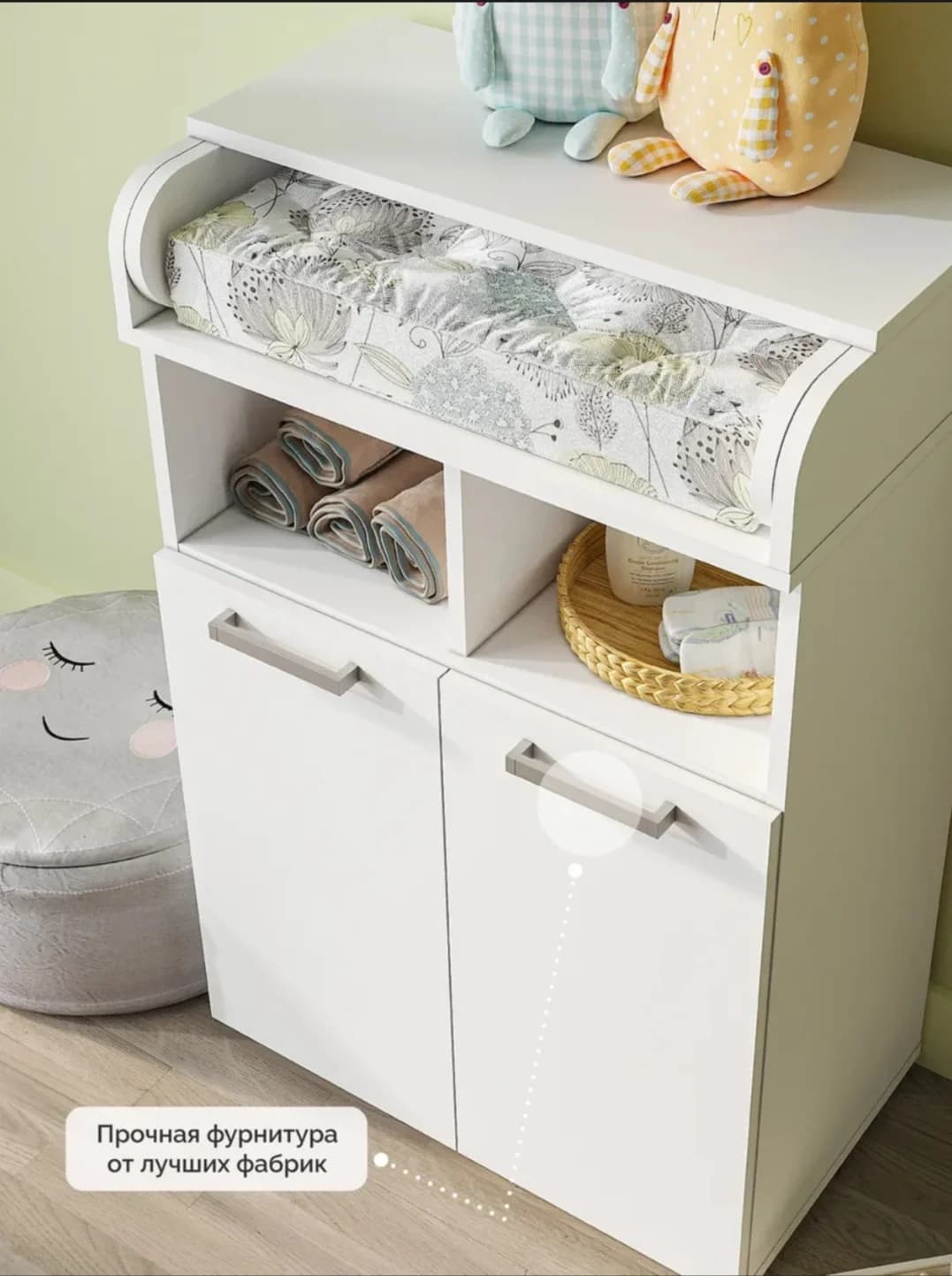 Komod SO060, ağ, laminat, 80х35х60 sm — изображение 2