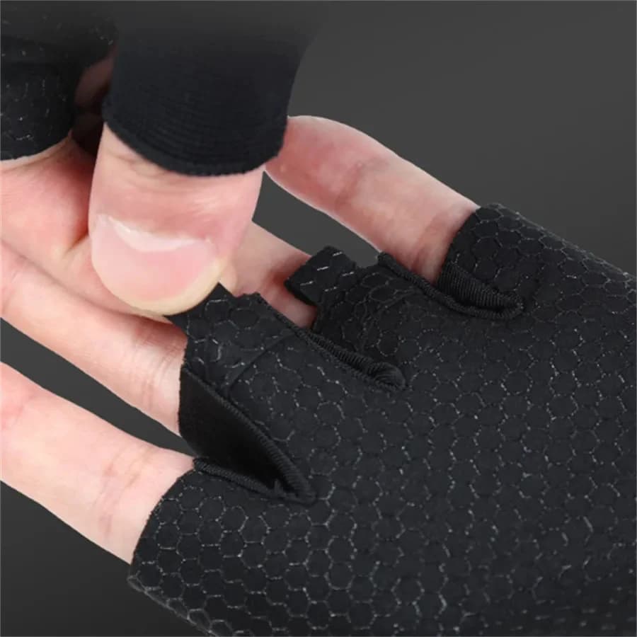 Əlcək Half-Finger, Fitnes üçün, Göy — şəkil 3
