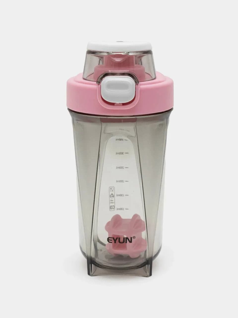 Su qabı, plastik, çəhrayı/şəffaf, 600 ml