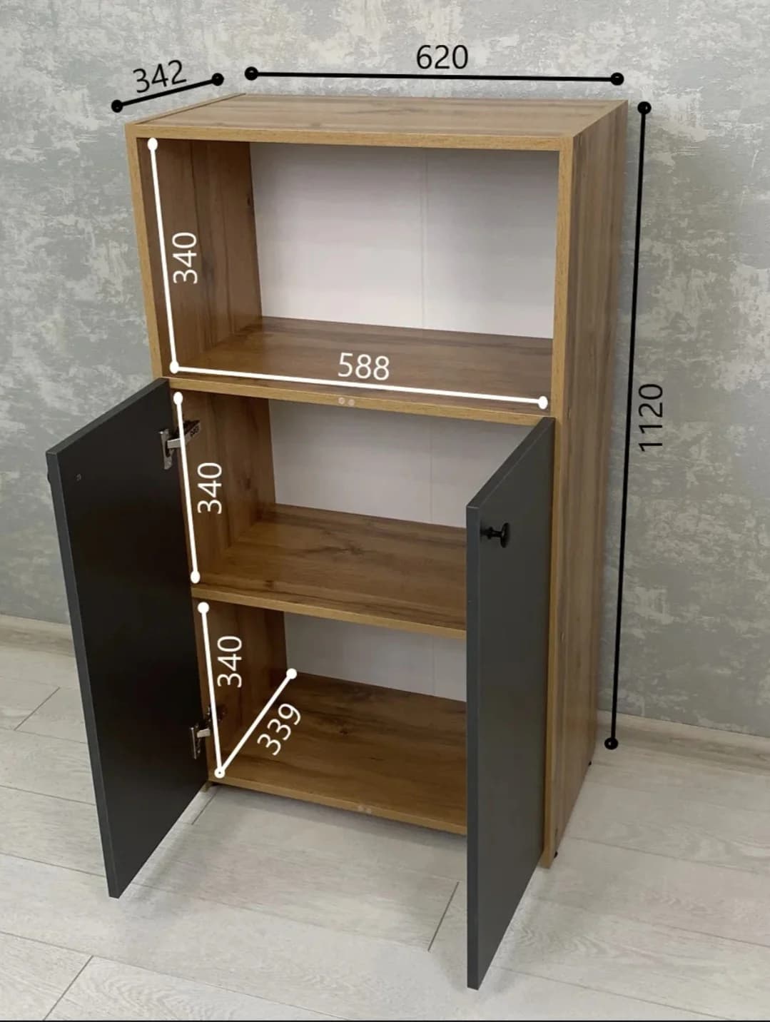 Stellaj SO037, antrasit, laminat, 62х112 sm — image 7