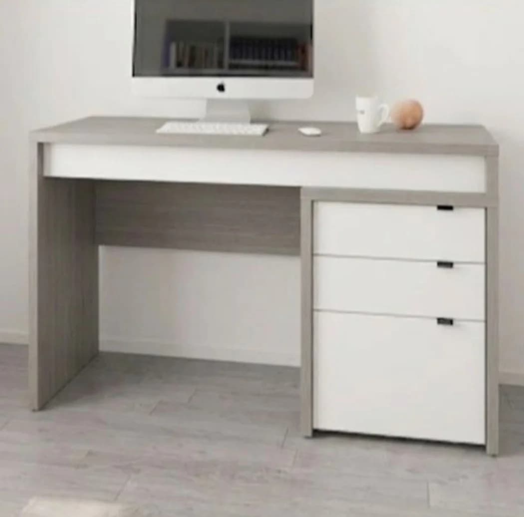 Yazı masası MB867, laminat, boz/ağ, 120x75x60 sm