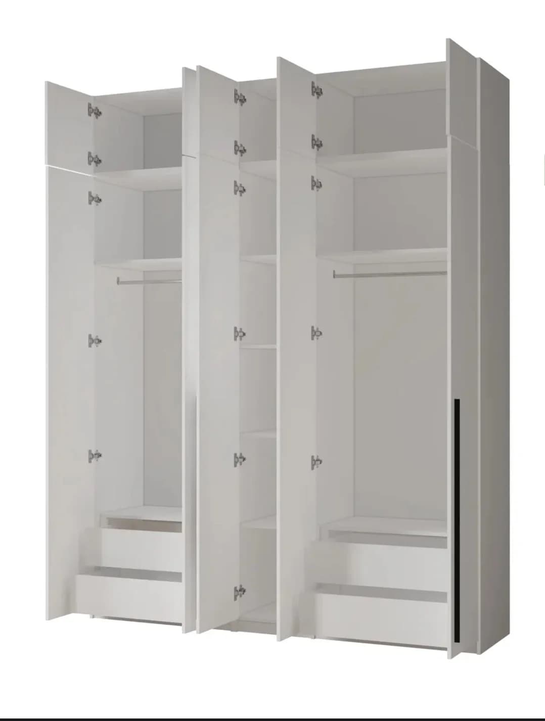 Şkaf s03, laminat, ağ, 260x50.2x240 sm — image 3