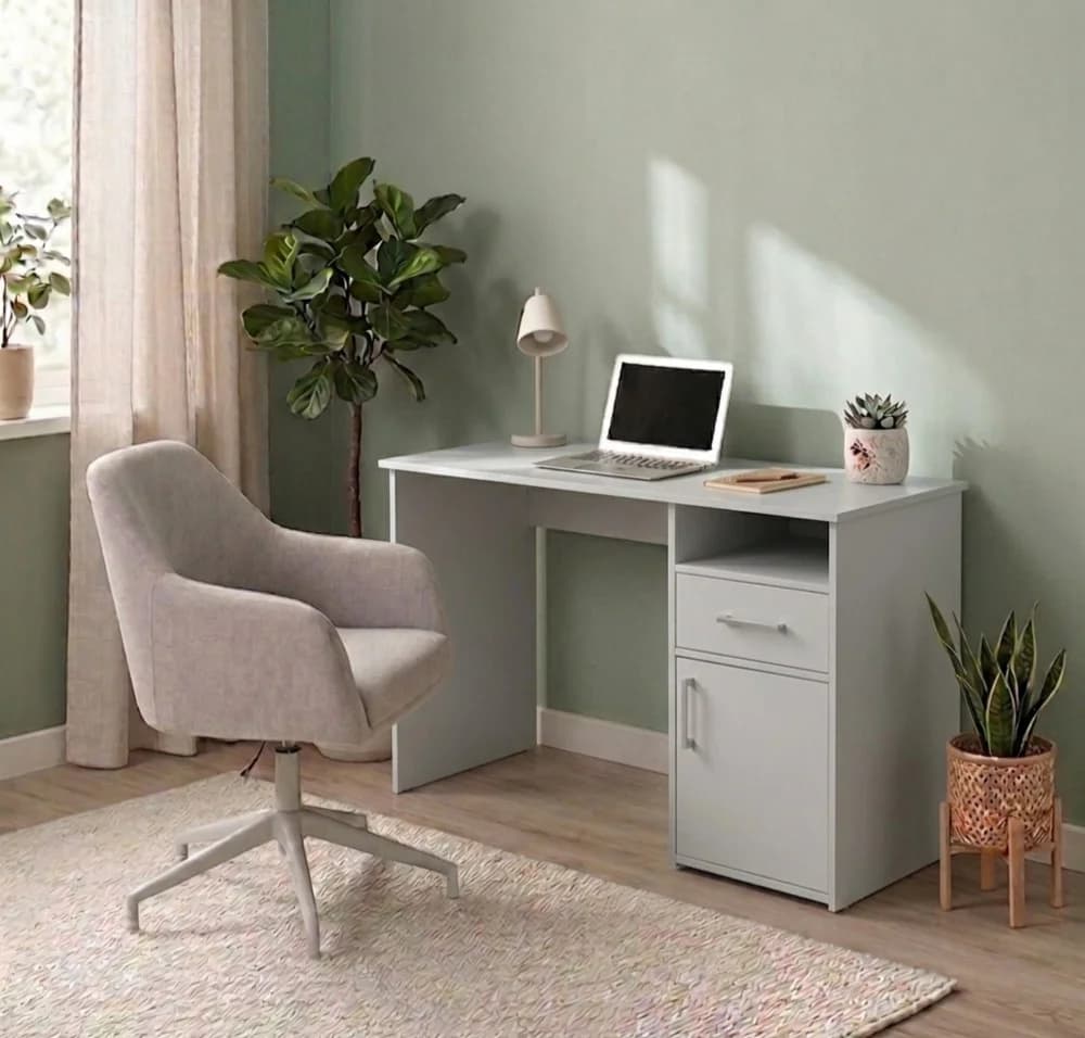 Yazı masası MB 7, laminat, boz, 110x75x50 sm