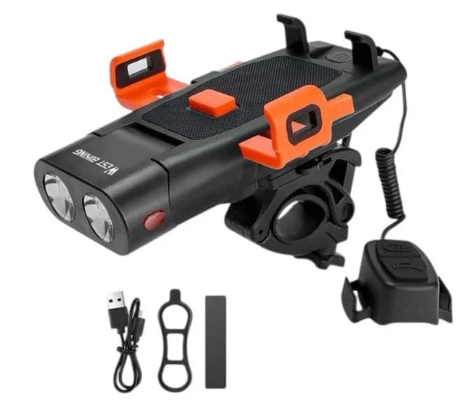 Çoxfunksiyalı velosiped fənəri 500 Im, qara