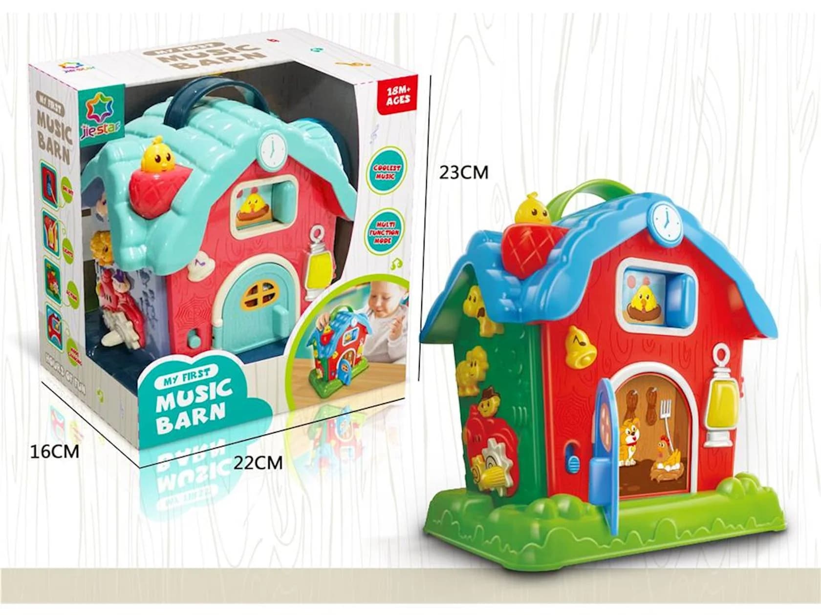İnteraktiv oyuncaq Musiqili Ev Music Barn, 23x16x22 sm, 18+ ay — şəkil 2