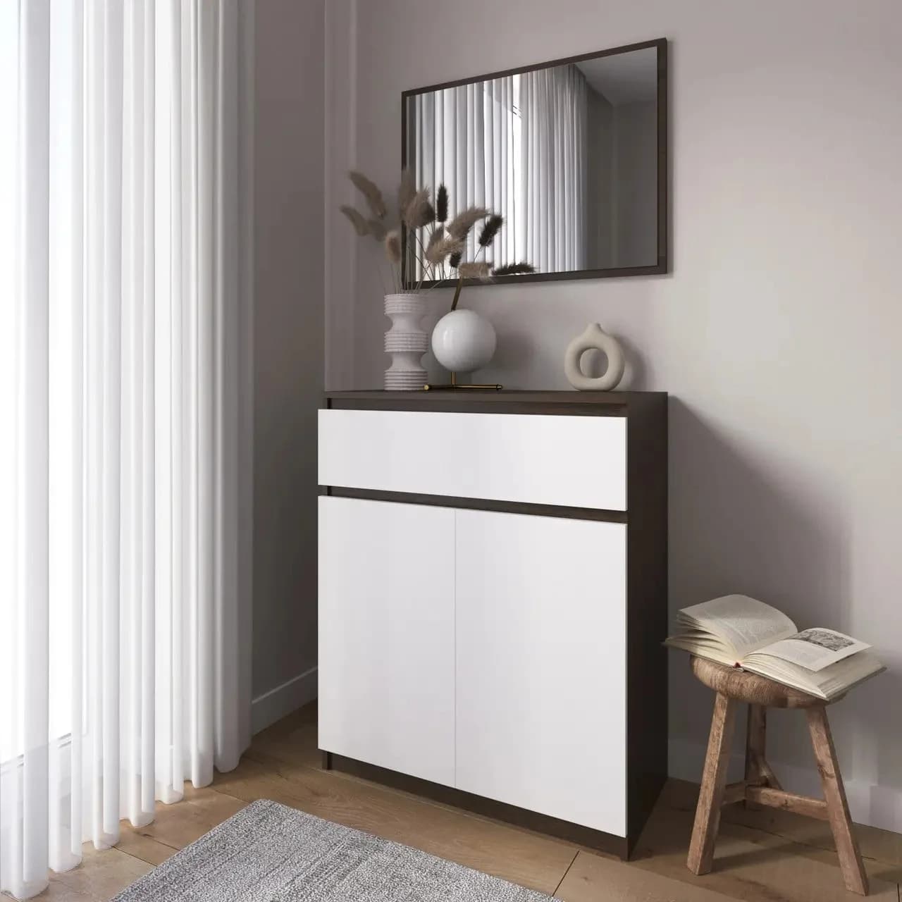 Komod Yagmur 89, laminat, 120x80x40 sm