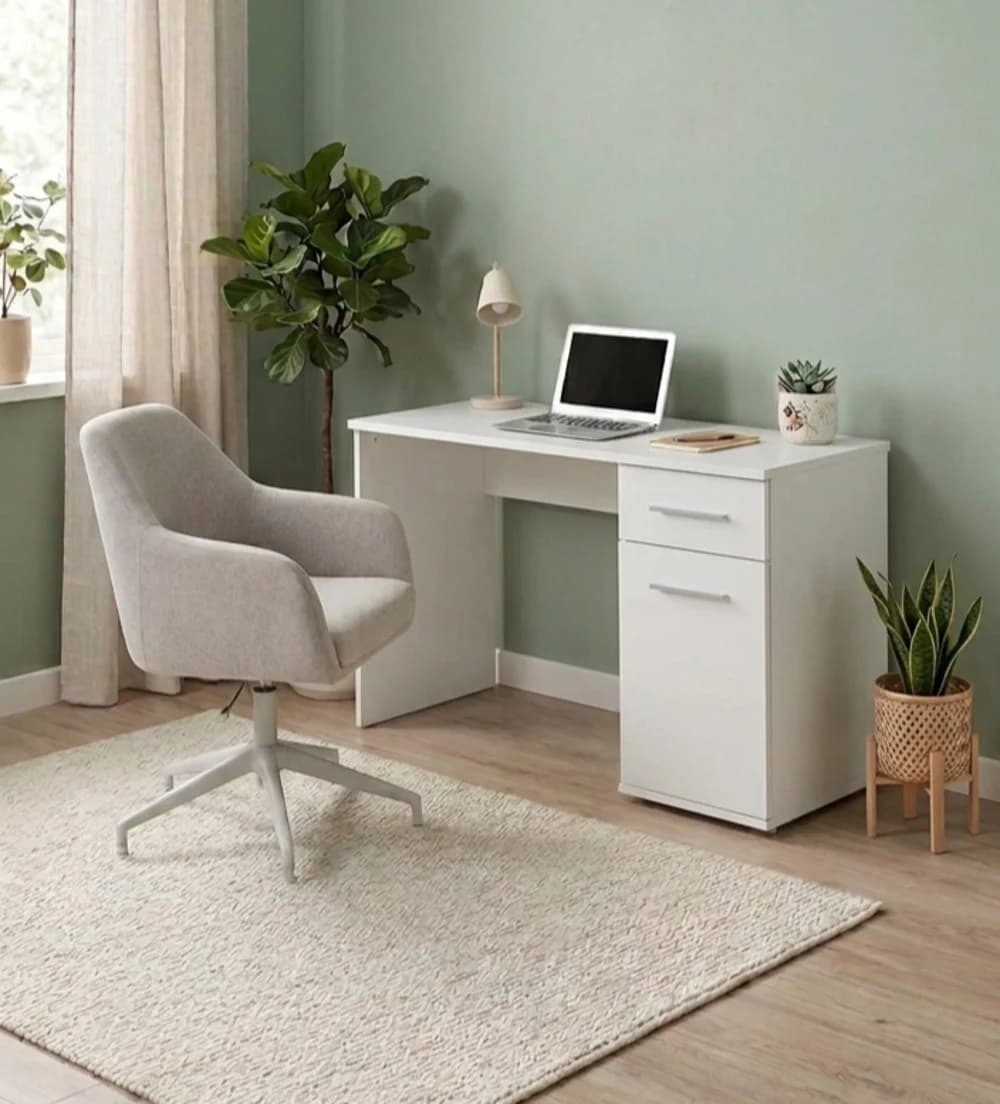 Yazı masası MB 8, ağ, laminat, 110x75x55 sm