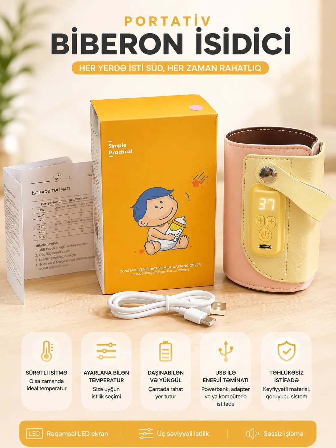 Portativ qızdırıcı Biberon