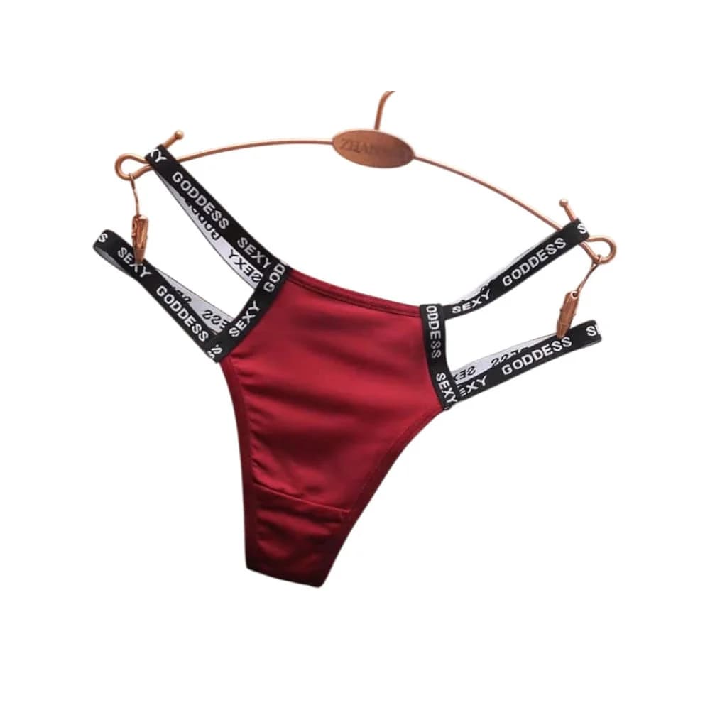 Qadınlar üçün strinq 1511, tünd qırmızı, pambıq, ölçü One size