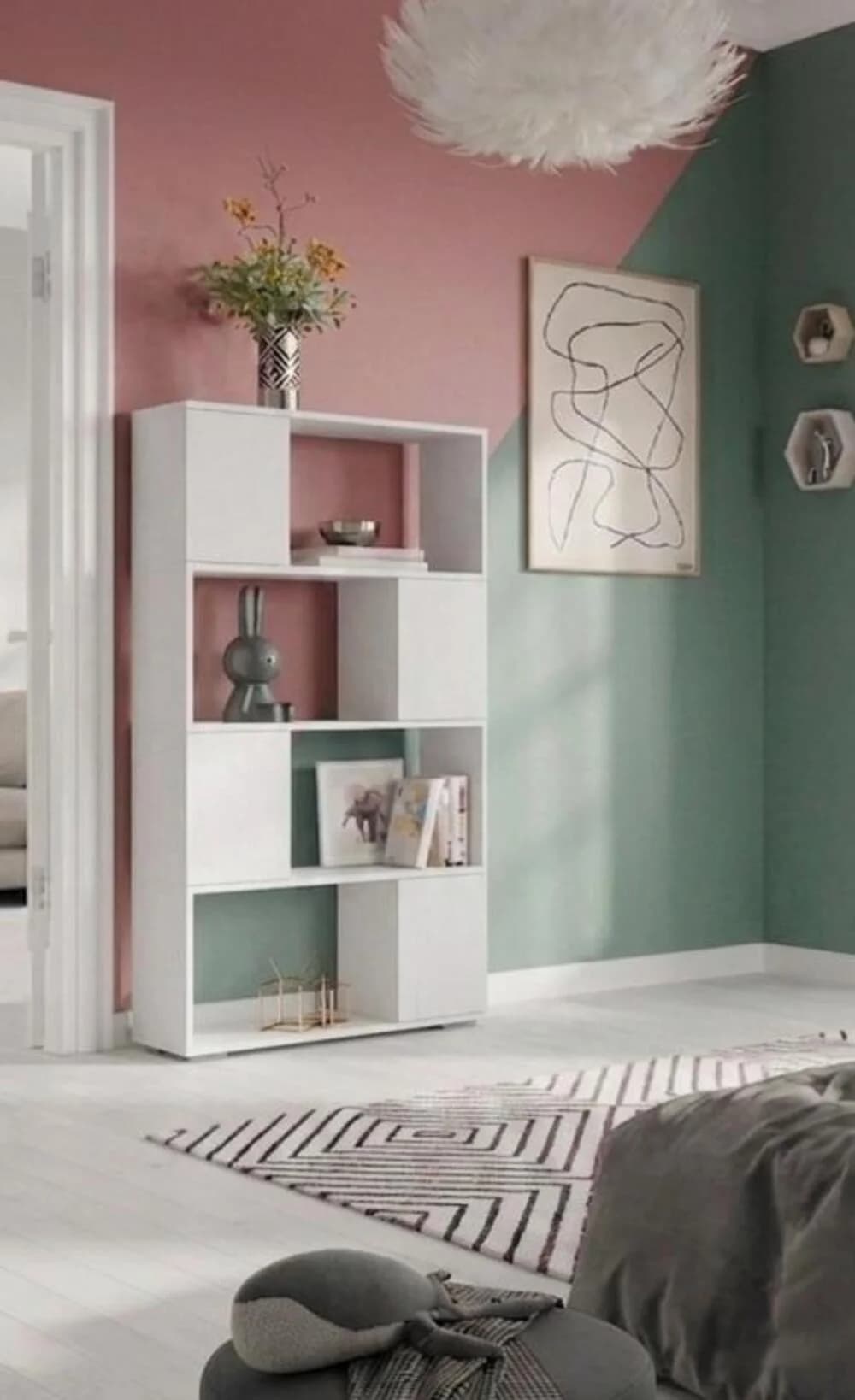 Stellaj MB 1, laminat, ağ, 180x120x40 sm