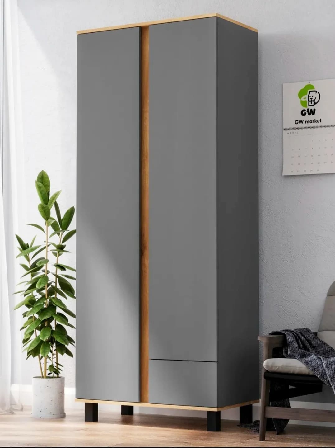 Şkaf 002, laminat, 210x85x45 sm — image 3