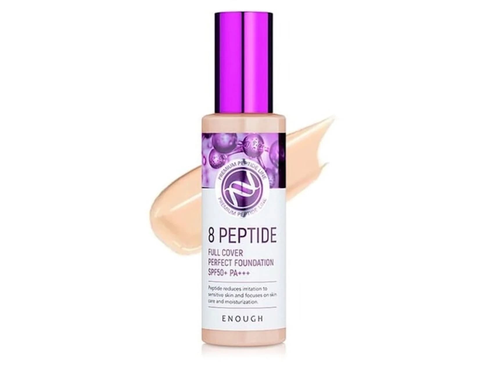 Tonal krem Enough 8 Peptide Full Cover Perfect Foundation peptidli 13 SPF50 100 ml — image 2