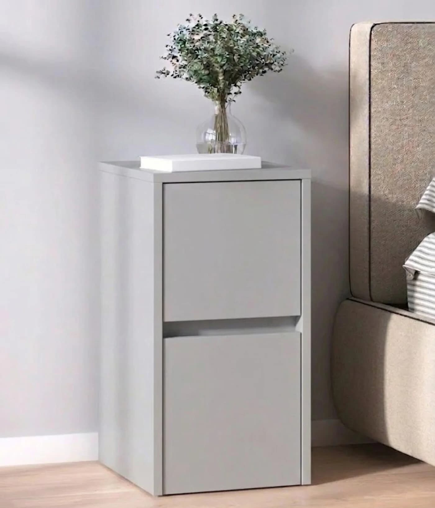 Çarpayıyanı tumba MB 5, laminat, boz, 57x30x36 sm