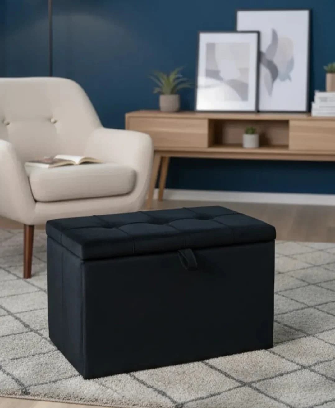 Pufik SO S003, laminat, qara, 37x38x60 sm — изображение 4