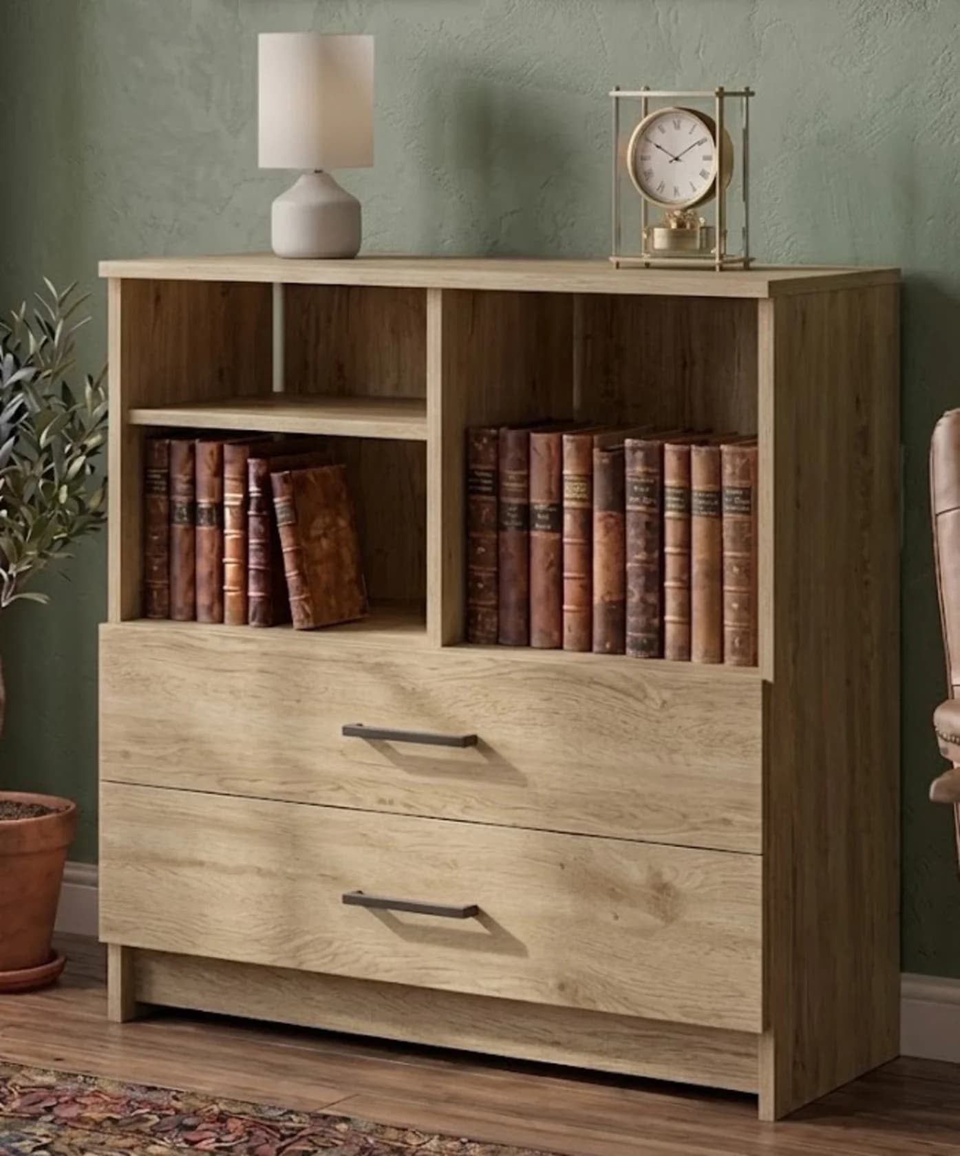 Komod MB23, laminat, 75x75x35 sm, açıq qəhvəyi