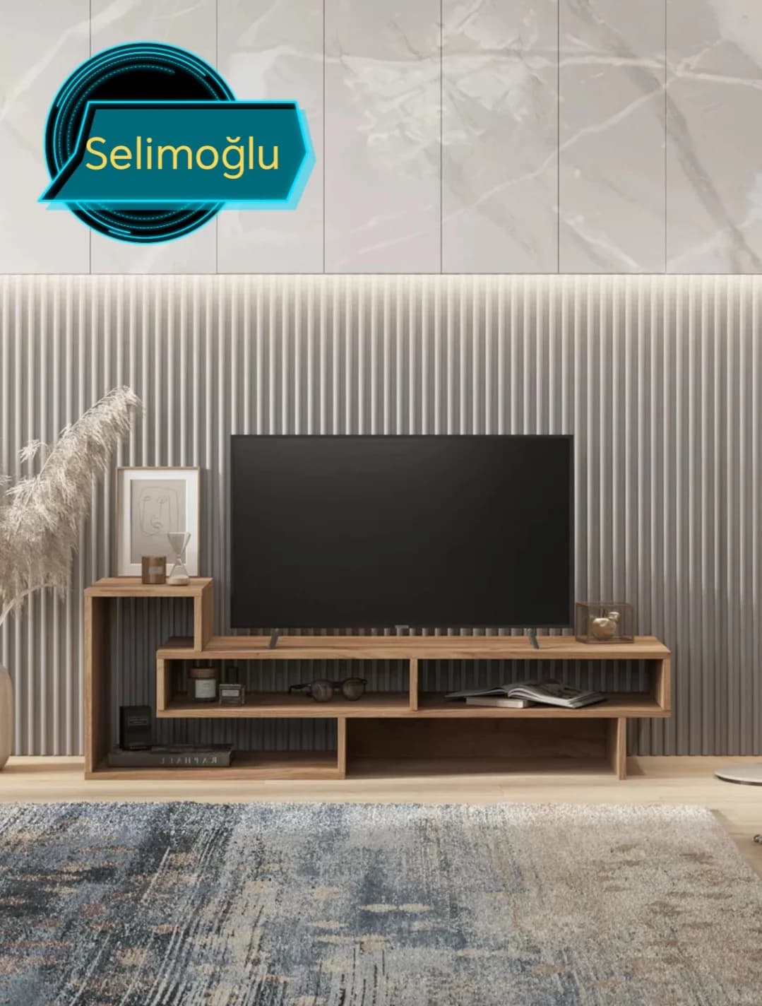 TV üçün tumba S01, laminat, 130х42.2х40 sm