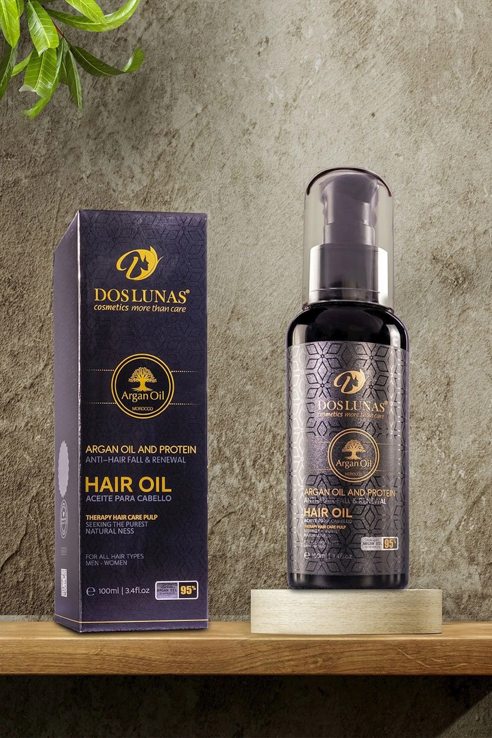 Saç üçün yağ Dos Lunas Argan, 100 ml — изображение 3