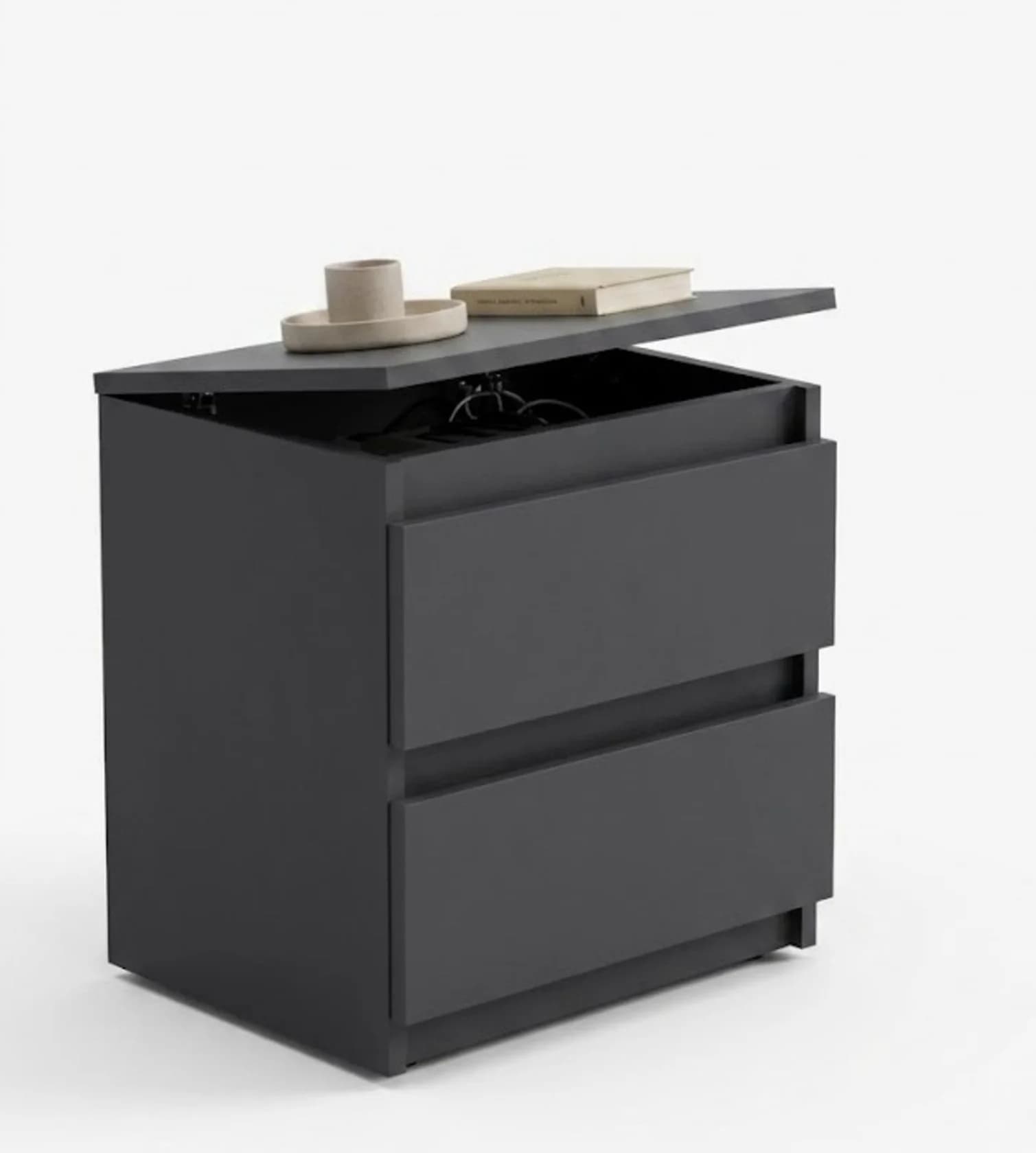 Çarpayıyanı tumba MB 4, Laminat, Antrasit , 45x45x35 sm