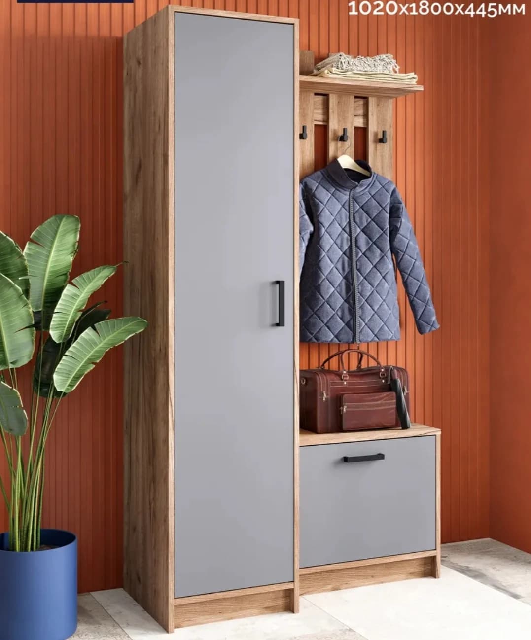 Dəhliz dolabı SO37, laminat, 180x100x45 sm