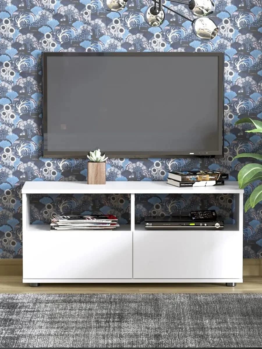 Tv üçün tumba Yagmur, ağ, laminat, 100.4x45.1x31.8 sm — изображение 2