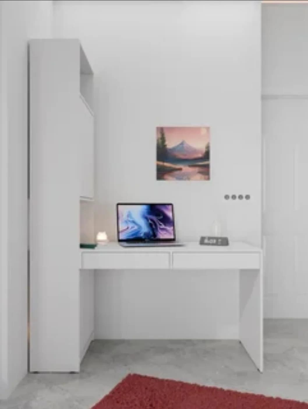 Kompüter masası 28228611, laminat, ağ, 200×140×60 sm — şəkil 3