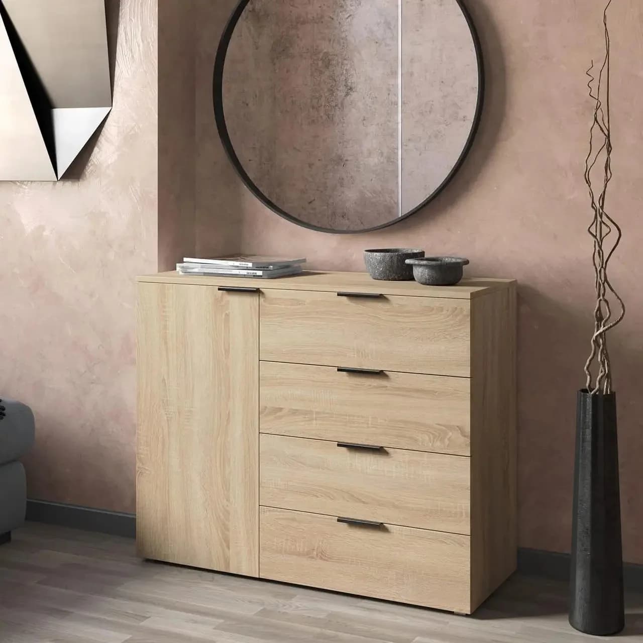 Komod Yagmur 60, laminat, 100x80x40 sm