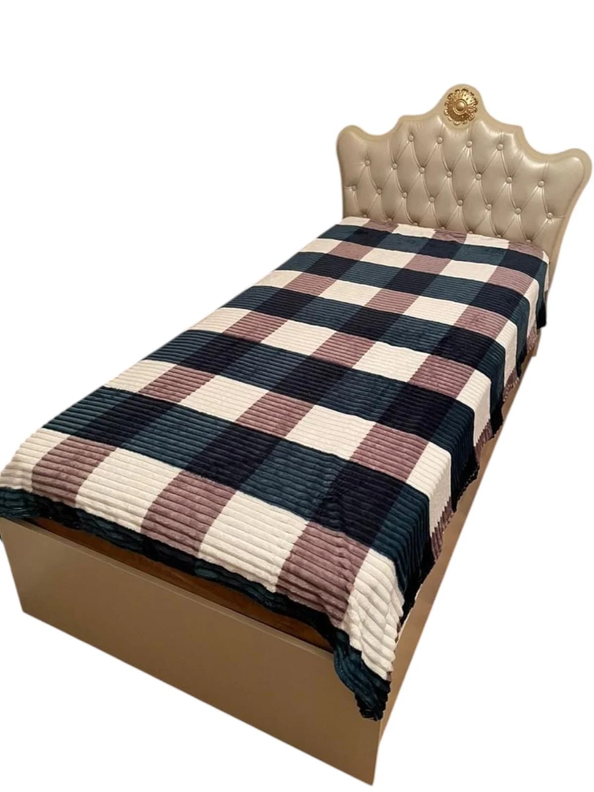Yataq örtüyü Bamboo model 13.14, yeni model, yaz-yay-payız fəsilli, kletka (şahmat) dizaynlı - GS_1_015