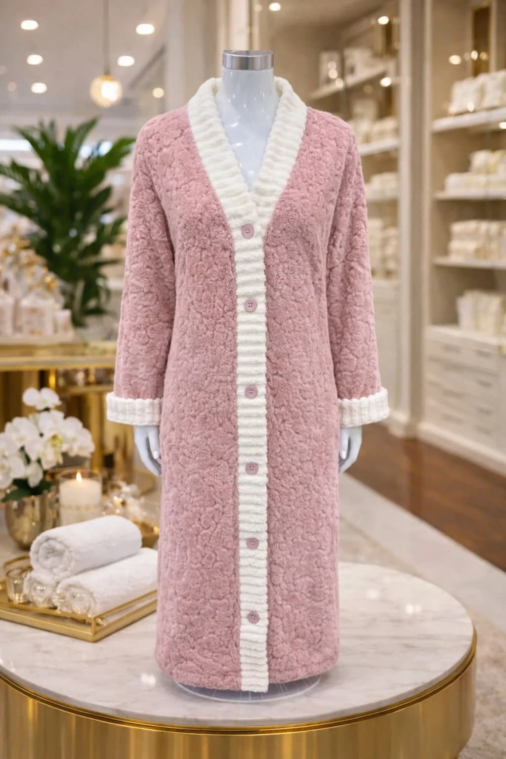 Qadınlar üçün hamam xələti Gstore 06, çəhrayı, parça, ölçü One size
