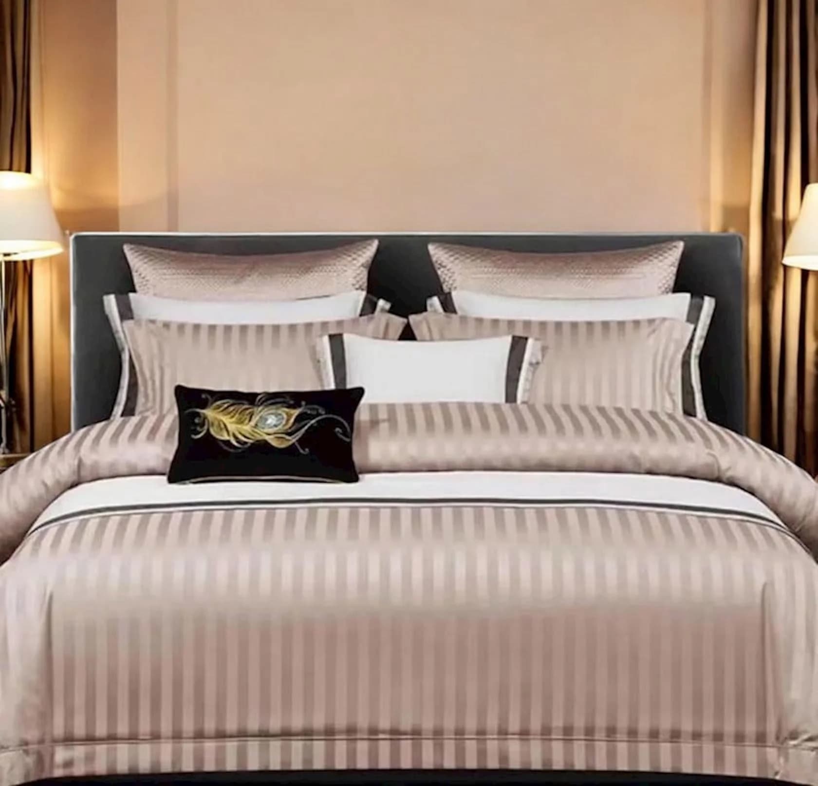 Yataq dəsti Maison’Dor, taxt üçün, pambıq satin, yorğan üzü 200x231, mələfə 230x240, yastıq üzü 50x70 (2 ədəd) - GS Maison’Dor 101