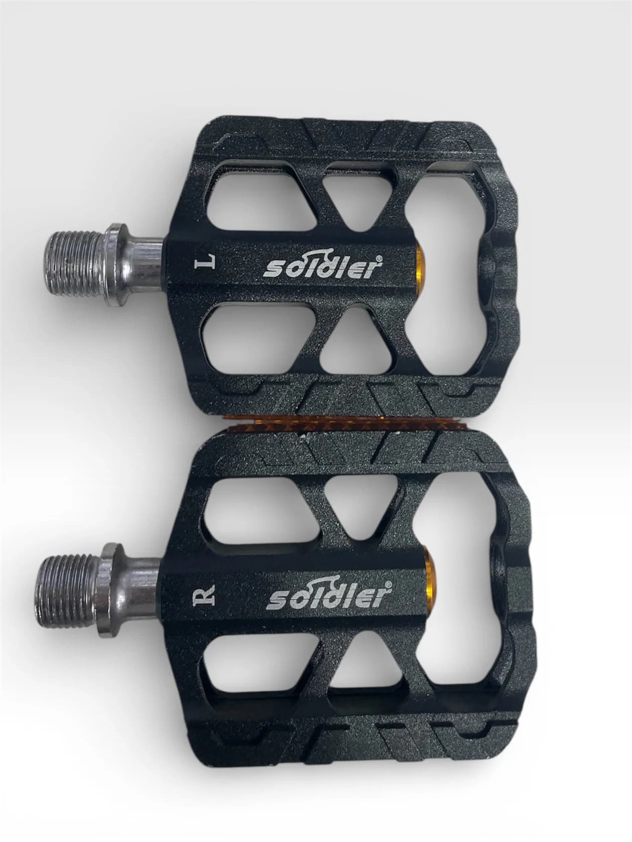 Pedallar Soldier 6052, alüminium ərintisi, qara