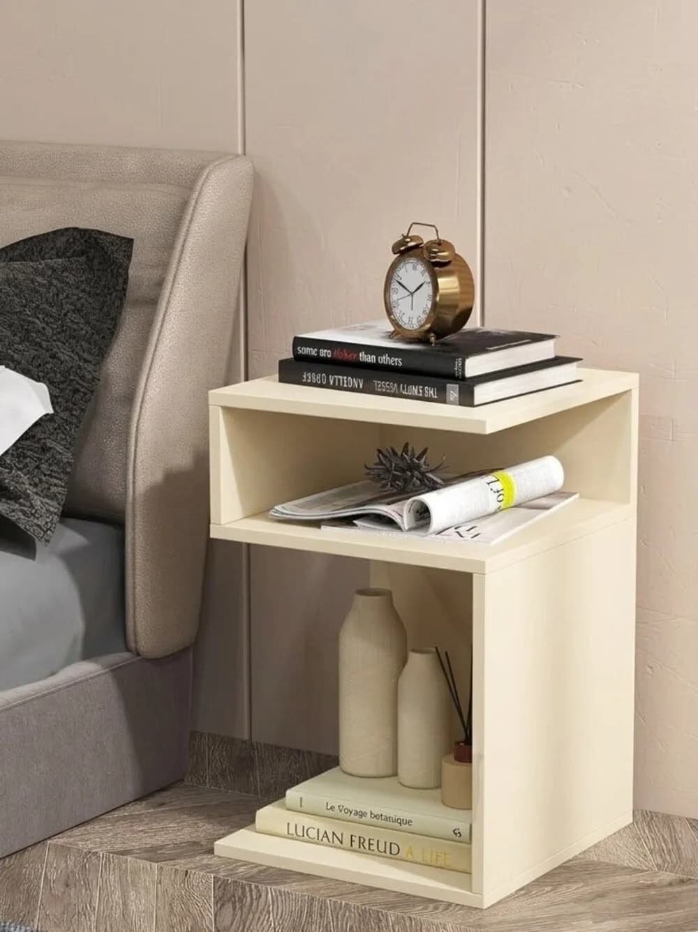 Çarpayıyanı tumba MB 2, Laminat, Bej, 60x30x30 sm