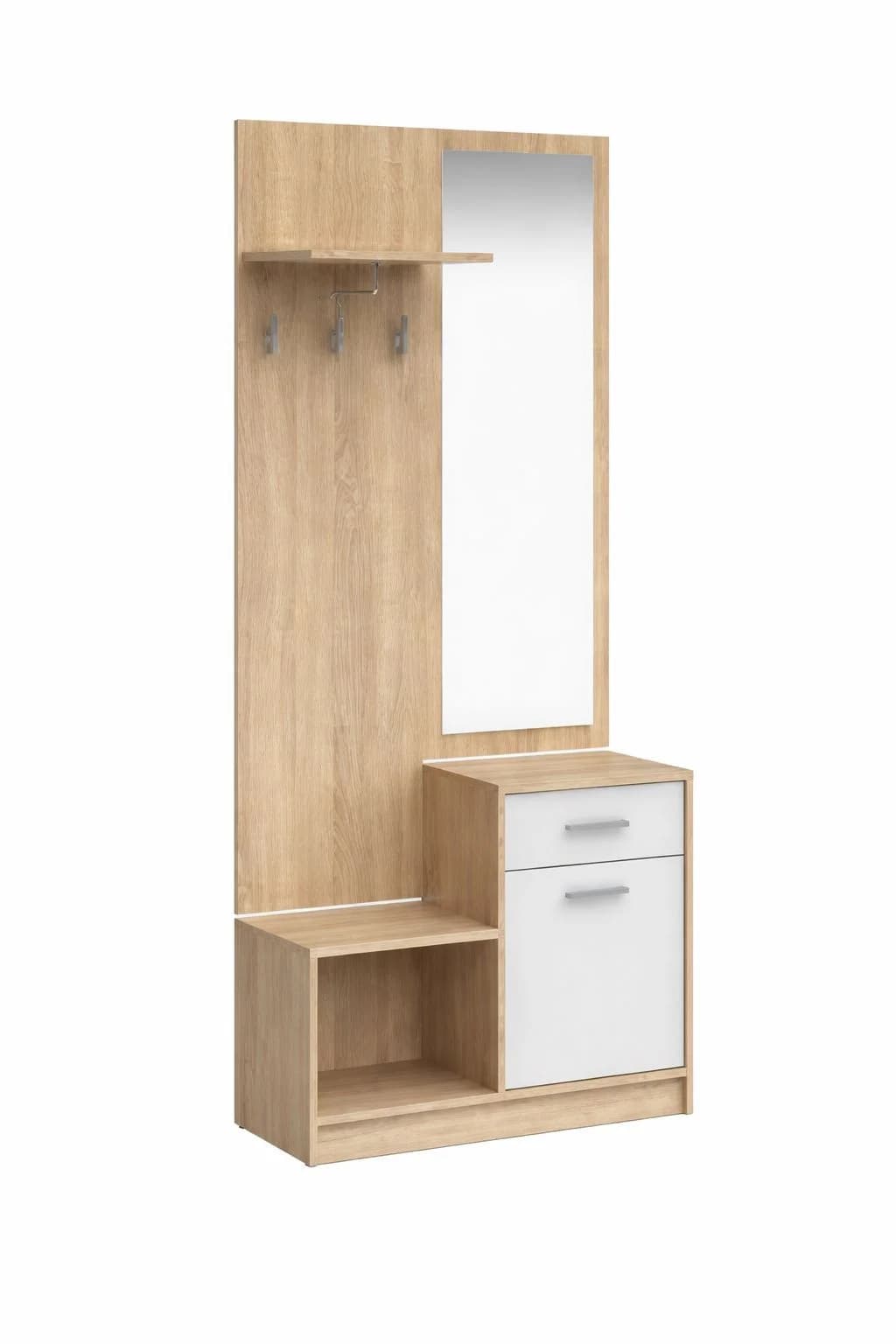 Asılqan rəfli və tumbalı MBC30, laminat, 190x90x45 sm, bej