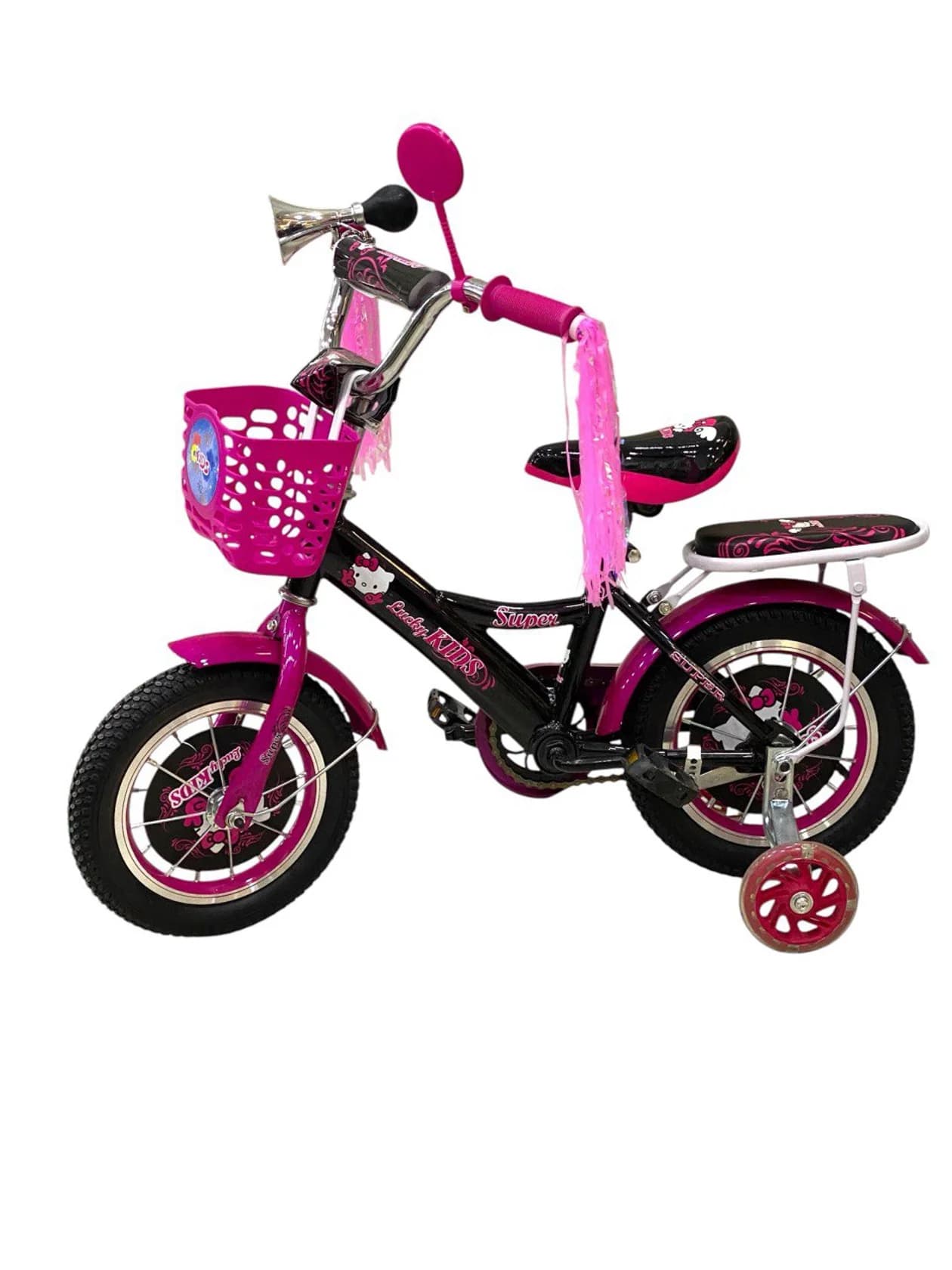 Uşaq velosipedi Lucky Kids Hello Kitty 12", qara/çəhrayı — image 8