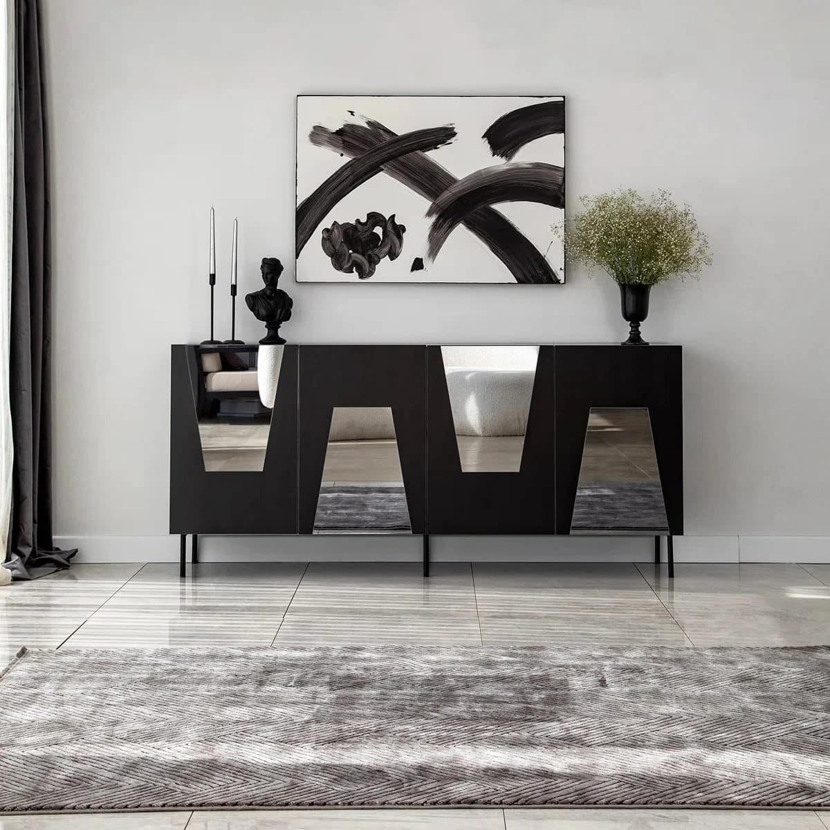 Tv üçün tumba Elegant Wood ZARR224, laminat, 180x80x40.3 sm