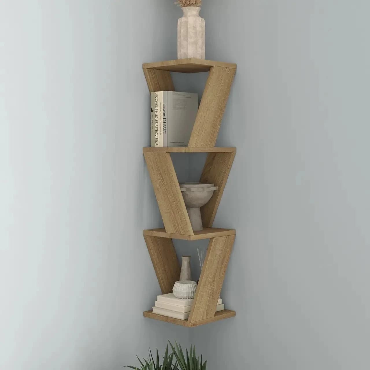 Divar rəfi, laminat, sonoma, 84x20x20 sm.