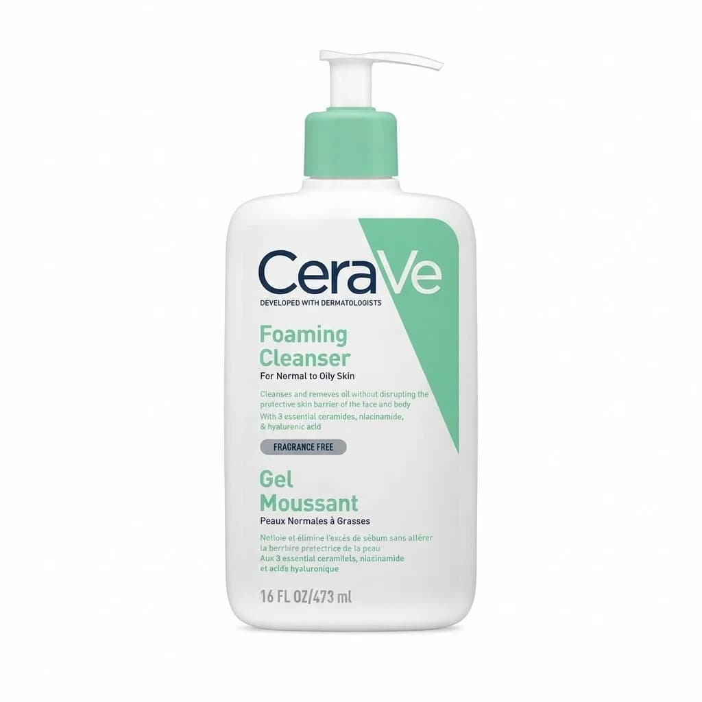 Üz təmizləyici vasitə, Gel, Foaming Cleanser, 473 ml, Normal, Yağlı