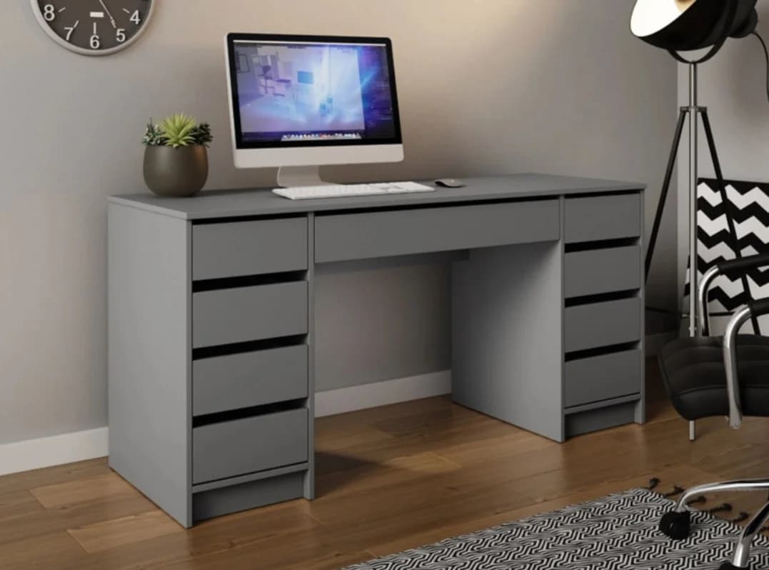 Kompüter masası SO116, laminat, 154x75x55 sm, antrasit