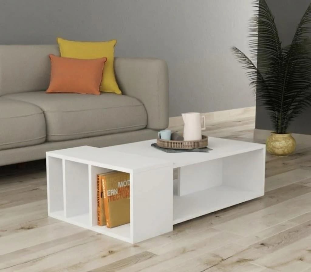 Jurnal masası 83880517, laminat, ağ, 90x60x45 sm