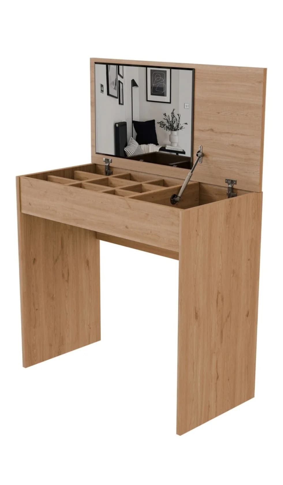 Makiyaj masası SO005, laminat, 120x100x45 sm, qəhvəyi — изображение 3