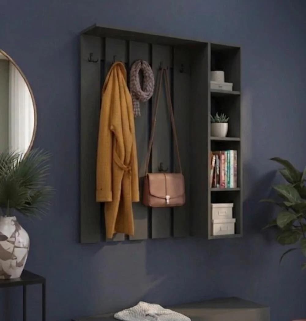 Divarüstü asılqan MB3, antrasit, laminat, 100x110x25 sm